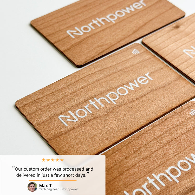 #Sapele Bamboo NFC Business Card