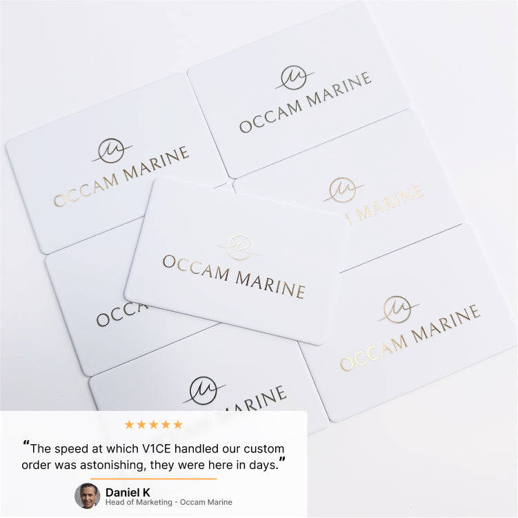 #white & gold NFC Business Card