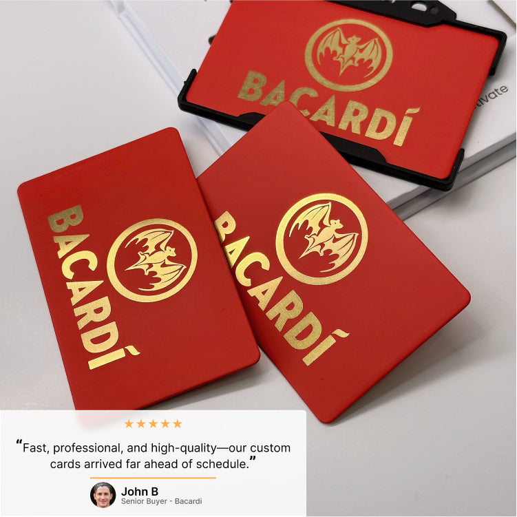 #red & gold NFC business card