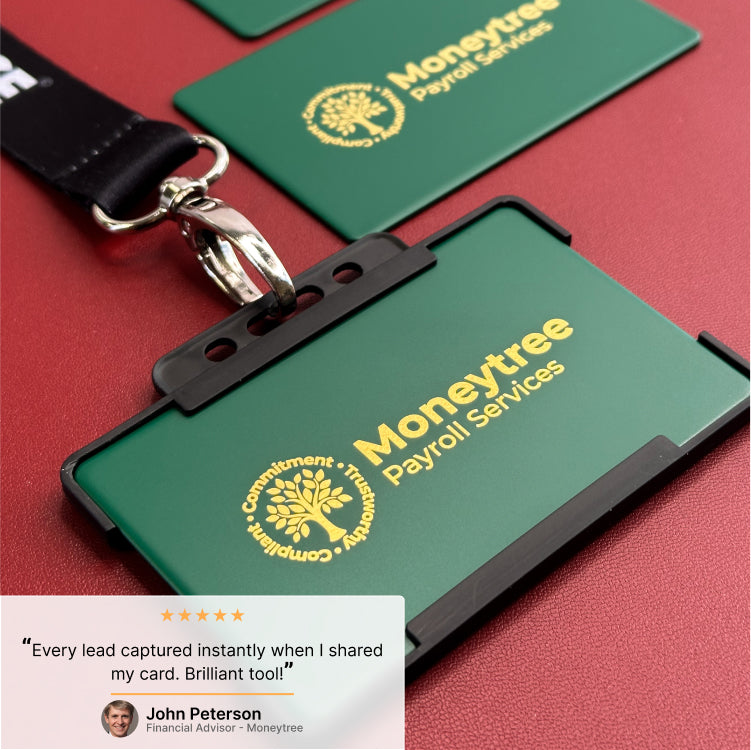 #green & gold NFC business card