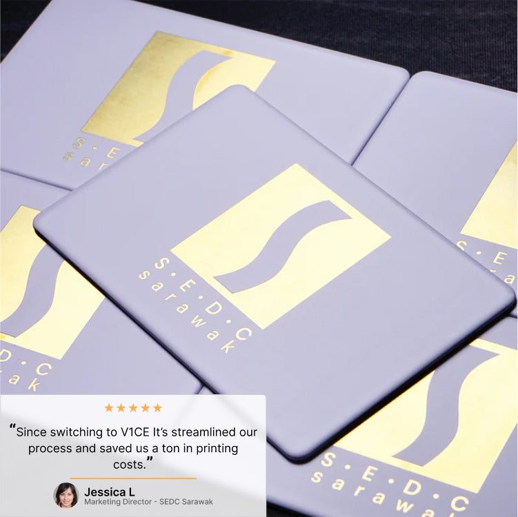 #white & gold NFC Business Card