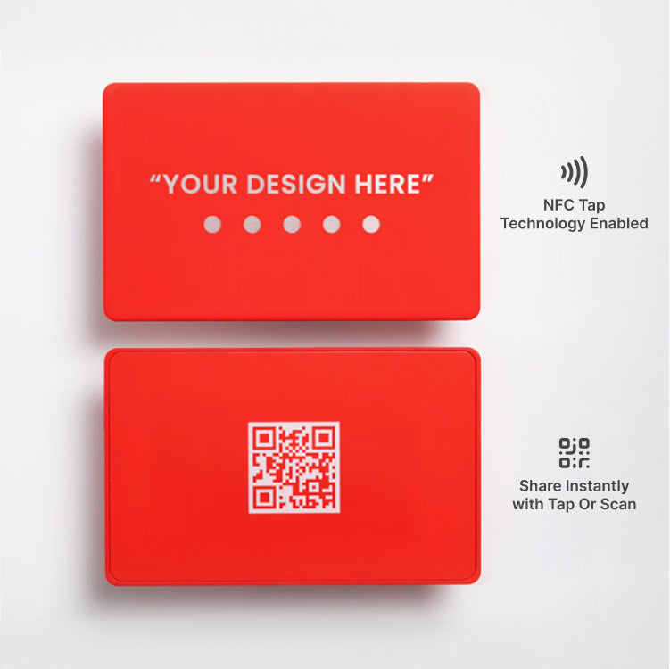 #red & silver NFC business card