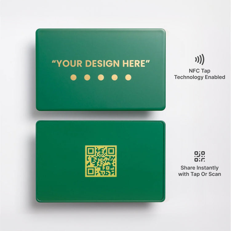 #green & gold NFC business card