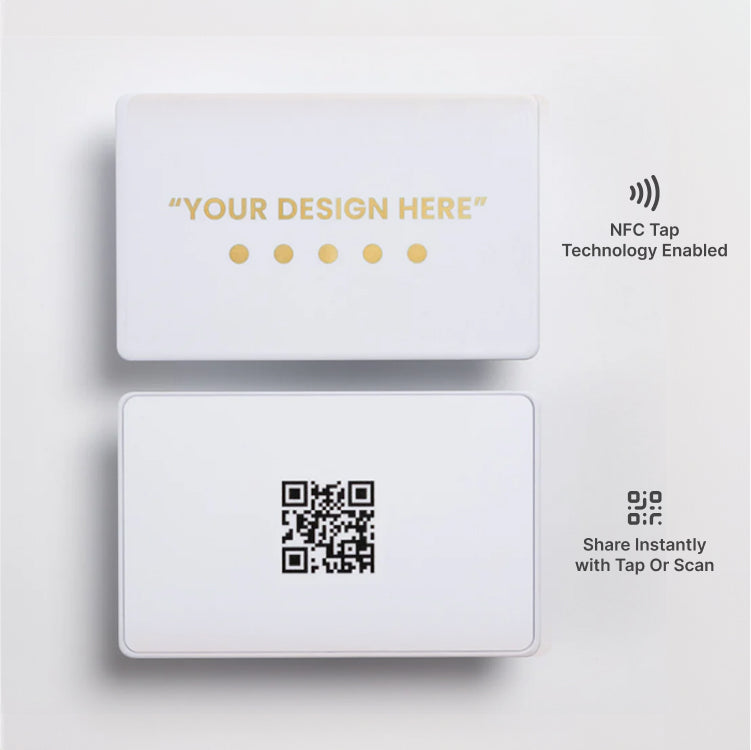 #white & gold NFC Business Card