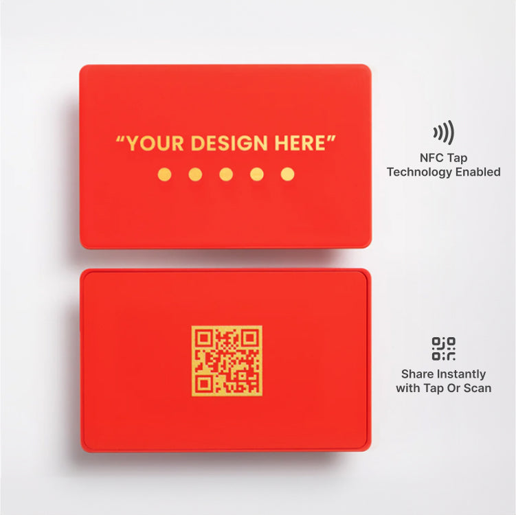 #red & gold NFC business card