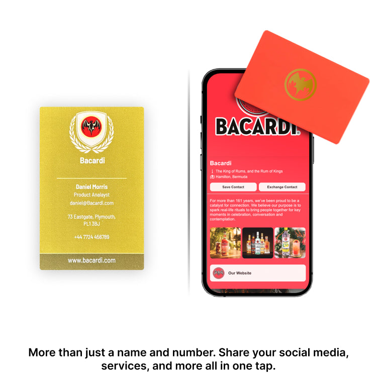 #red & gold NFC business card