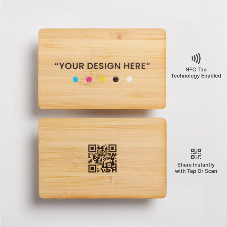 #Plain Bamboo NFC Business Card