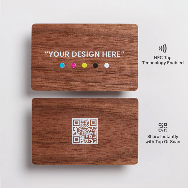 #Walnut Bamboo NFC Business Card